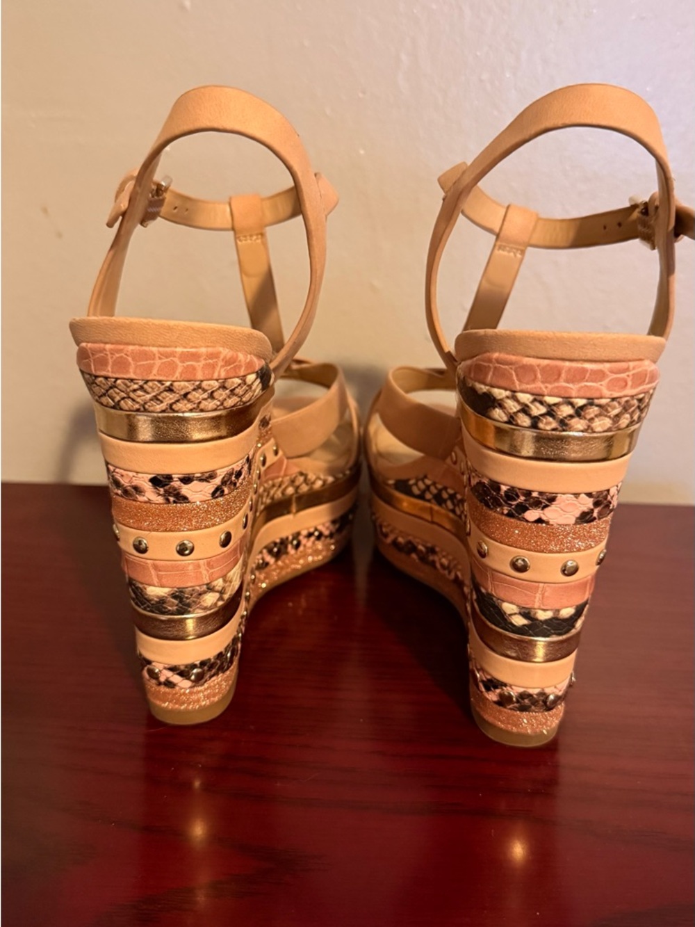 Aldo Size 6 Platform Wedge Sandals - Picture 4 of 6